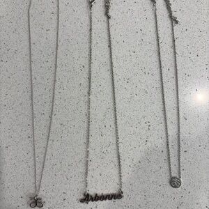 Arbonne Silver Necklace Set